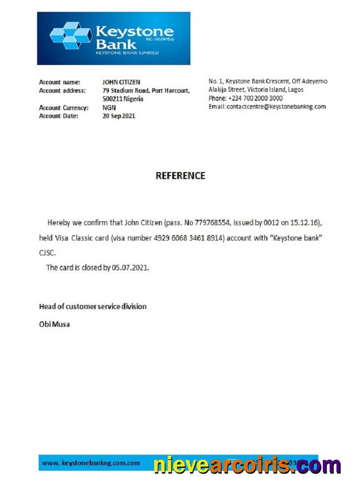 Nigeria Keystone bank closure reference